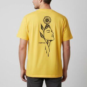 Empyre Graphic T Shirt Mens Medium Yellow Cotton Short Sleeve Streetwear